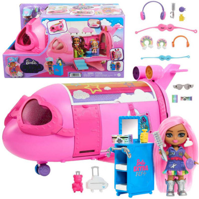 Veľké lietadlo s bábikou – Barbie extra fly mini